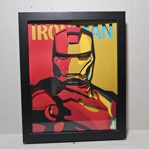Framed Iron Man Lenticular 3-D Picture 11"x9"x2"